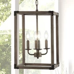 Jonathan Y 12.13" Iron Rustic Farmhouse Adjustable Led Pendant, Brown Magnolia. Fixed Price $180.99.