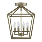 Home Decorators Collection Weyburn 16.5 In. 4-LIGHT Antique Silver Leaf Lantern. Fixed Price $48.50.