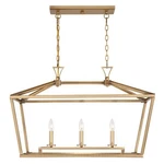 Savoy House Townsend 3-LIGHT Linear Chandelier, Warm Brass 1-423-3-322. Fixed Price $744.60.