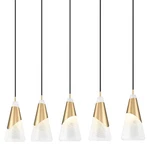 Z-lite 828P7-5L Aimie Light 42"W Linear Pendant Gold. Fixed Price $1580.00.