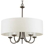 Progress Lighting P4217 Bronze Drum Shade 5-LIGHT 22"W Chandelier. Fixed Price $223.99.