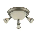 Hampton Bay 14 In. 5-LIGHT Antique Pewter Semi-flush Mount, Frosted Glass Shades. Fixed Price $23.95.