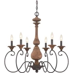 Quoizel ABN5006 Black Auburn 6-LIGHT Single Tier Chandelier. Fixed Price $607.99.