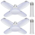 Garage Lights Pack,led Shop With 4 Panels Deformable 80W E26/E27 .... Fixed Price $37.90.