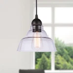 Worth Home Products Pendant Recessed Light Conversion Kit Bronze W/ Clear Glass. Fixed Price $50.00.