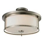 Z-lite Savannah 3 Light Semi Flush Mount, Brushed Nickel, Matte Opal 412SF16. Fixed Price $219.99.