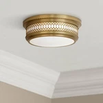 Tucker 10 3/4" Wide Antique Brass Ceiling Light. Fixed Price $734.00.