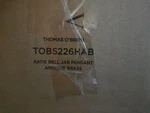 Visual Comfort TOB5226HAB/KATIE Ceiling Pendant Only, Hand-rubbed Antique Brass. Fixed Price $298.00.