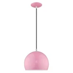 Livex Metal Shade Light Mini Pendant, Shiny Pink 41181-79. Fixed Price $139.96.