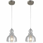 Ciata Lighting 1-LIGHT Indoor Adjustable Mini Pendant-brushed Nickel (2 Pack). Fixed Price $78.10.