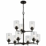 Winslow 9 Light 2-TIER Chandelier 27 Inches Tall By Wide-olde. Fixed Price $444.97.
