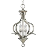 Progress Lighting P3806 Nickel Trinity 2-LIGHT 12"W Taper Candle Pendant. Fixed Price $99.56.
