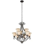 Kichler 43226OZ Camerena Large Chandelier Lighting, Olde Bronze 9-LIGHT (30" W). Fixed Price $475.00.