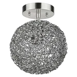 Acclaim Lighting BW601 Snow 8"W Semi-flush Ceiling Fixture Nickel. Fixed Price $130.00.