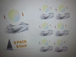 Amico 4 In. Adjustable 5CCT 6-PACK Canless Led Recessed Ceiling Light 6PK. Fixed Price $47.45.