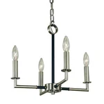 Schiller 4 Light Chandelier In Brushed Nickel/matte Black Accents By Framburg. Fixed Price $178.00.