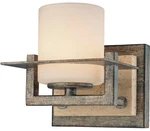 Minka Lavery Compositions, 1-LIGHT Bath Wall, 75 Total Watts, Aged Patina Iron. Fixed Price $101.50.