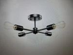 Globe Electric Vane 4-LIGHT Matte Black Flush Mount Ceiling 66008. Fixed Price $17.95.
