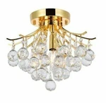 Flush Mount Light Fixture Gold Crystal Ceiling Kitchen Bathroom Hallway Closet. Fixed Price $202.40.