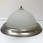 Progress Lighting Brushed Nickel 2-LIGHT Flush Mount With Etched Melon Glass. Fixed Price $22.99.