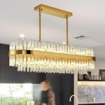Siljoy Modern Crystal Chandelier 20 Lights Gold Rectangle Tiers Raindrop 40. Fixed Price $479.99.