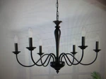 Lwytjo Tinoco 6 Light Black Classic Candle Style Dimmable Traditional Chandelier. Fixed Price $39.95.