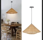 Arturesthome 19.6" Rattan Chandelier Boho Pendant Light,hand Woven. Fixed Price $63.99.