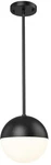 Black Modern Globe Pendant Lms 8 Light Frosted Glass Fixture #LG1. Fixed Price $54.99.