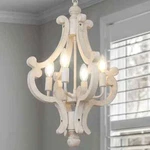 Shabby Chic Chandelier Rustic Antique Farmhouse Light Fixture French Country Bar. Fixed Price $199.00.