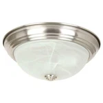 Yosemite Home Decor Belen 2LIGHT Satin Nickel Flush Mount W/white Marble Glass. Fixed Price $14.99.
