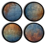 Rustic Modern Cabinet Knobs Set Of 4 Earthy Blue Abstract Drawer Pulls. Fixed Price $25.00.