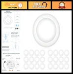24 Pack Dimmable Led Disk Lights 5/6 Inch, 15W Surface Mount, Energy Star, Ul. Fixed Price $177.99.