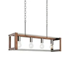 Kichler Chatwin 30.6" 4-LIGHT Brushed Nickel W/ Auburn Stained Linear Chandelier. Fixed Price $119.99.
