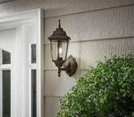Hampton Bay 14.5" Oil-rubbed Bronze Dusk-to-dawn Outdoor Wall Light Lantern. Fixed Price $59.99.
