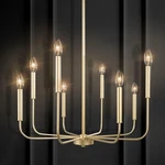 Lnc Modern Gold Candlestick Island Chandelier Transitional 8-LIGHT Pale Brass. Fixed Price $229.95.