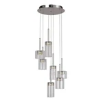 Transglobe PND-996 7-LIGHT Polished Chrome Led Pendant With Clear Glass Shades. Fixed Price $139.99.