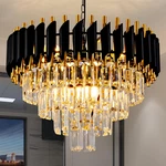 Elegant 4-TIER Gold Black Crystal Chandelier For Dining Room & Living. Fixed Price $178.99.