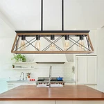 5 Lights Walnut Pendant Modern Led Chandelier Farmhouse Metal Hanging Lamp. Fixed Price $152.99.