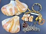 Vintage Antique Curved Slag Glass Ceiling Light Fixture Restoration Project. Fixed Price $134.06.
