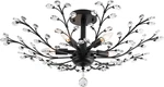 Elegant 5-LIGHT Black Crystal Chandelier For Kitchen, Dining, Living Spaces. Fixed Price $143.99.