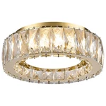 Crystal Gold Flush Mount Ceiling Light Fixture,dimmable Led 5CCT 3000K-6000K .... Fixed Price $114.08.