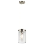 Kichler 43996NI Crosby 6" Clear Mini Pendant Brushed Nickel. Fixed Price $109.97.
