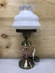 Contemporary Summit Hurricane Table Lamp 23" White Glass Shade Rose Lower. Fixed Price $149.99.