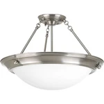 Progress Lighting P3569 Eclipse 19-3/8" Three Semi-flush Nickel. Fixed Price $237.18.