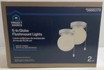 New Project Source 2 Light 5.78-IN Gloss White Flush Mount Pack. Fixed Price $18.98.