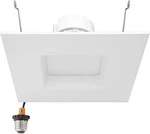 6 In. 5 Cct Retrofit Recessed Square Led Downlight - 1200 Lumens, Color Selectab. Fixed Price $28.60.