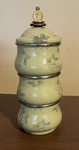 Rare Vintage Victoria And Richard Mackenzie Childs 3-TIERED Squashed Pot Set. Fixed Price $125.00.