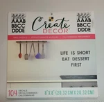 New! Dcwv Create Cor Removable Wall Decals 8"X 8"-BLACK Alphabet, Sheets. Fixed Price $9.99.