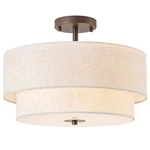 Bargeni 16" Semi Flush Mount Ceiling Light, 3-LIGHT Drum Fixtur.... Fixed Price $138.49.