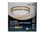 Hampton Bay Flaxmere 12 In. Modern Nickel 5 Cct Integrated Led Flush Mount. Fixed Price $15.99.